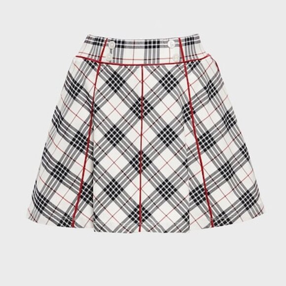 Tuckernuck NEW Americana Plaid 15 Inch Woven Renee Golf Skort Red Navy Size XS - Picture 1 of 7